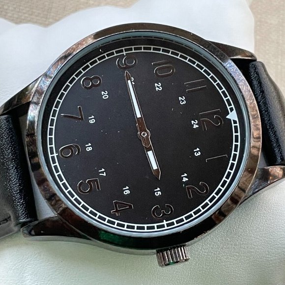 FMD Other - FMD Men Wristwatch Black Leather Band Analog Quartz Watch